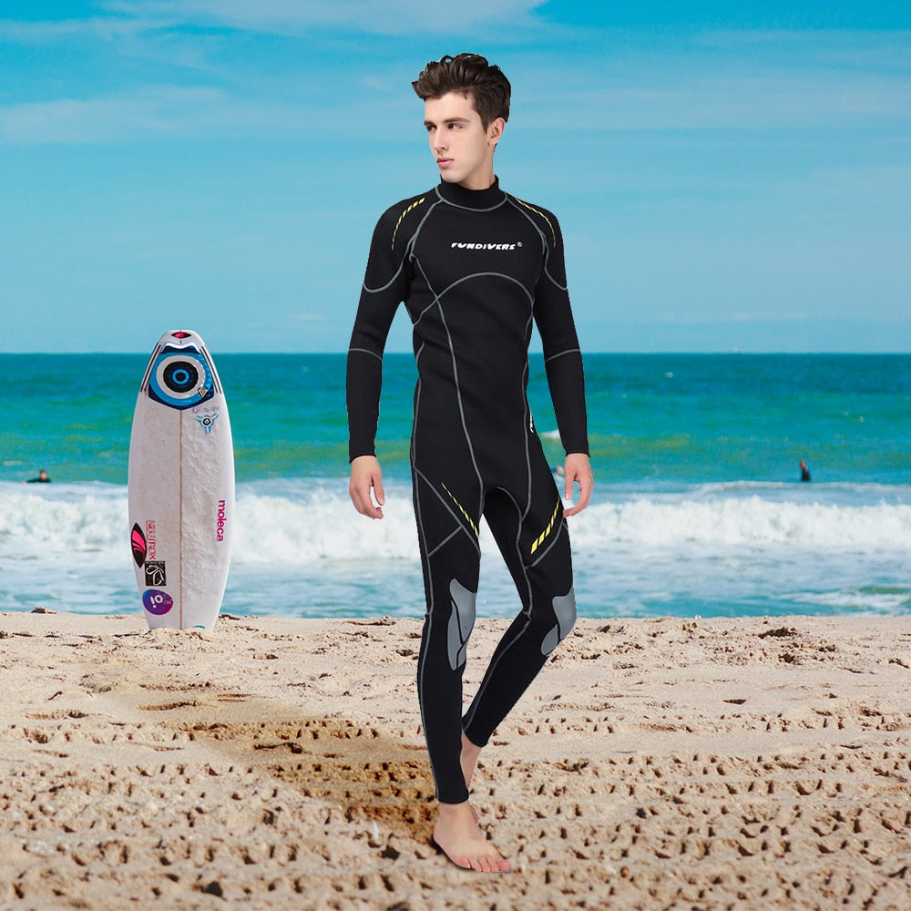 Premium Neoprene Wetsuit 3mm thick for scuba, swimming, surfing, kayaking