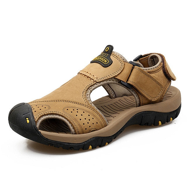 MIXIDELAI Genuine Leather Mens Sandals