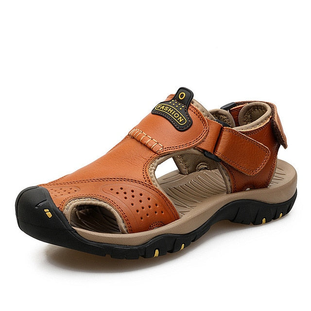 MIXIDELAI Genuine Leather Mens Sandals