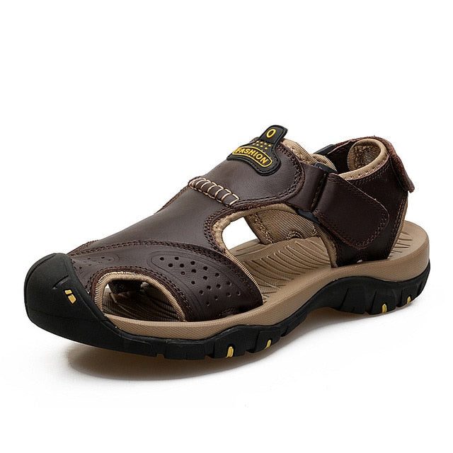 MIXIDELAI Genuine Leather Mens Sandals