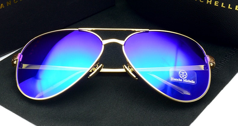 Aviator Sunglasses Polarized UV400 Sunglass Mirrored Lenses (comes with box)