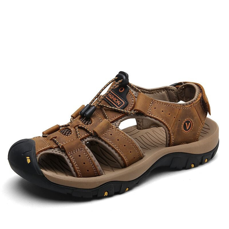 MIXIDELAI Genuine Leather Mens Sandals