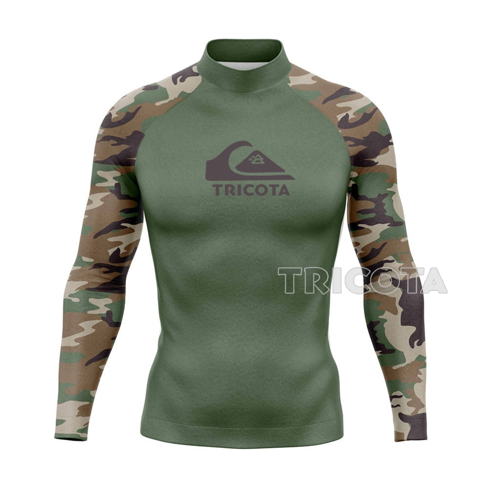 Surfing or Swimming Long-sleeve Rash Guard, Swimwear for Men, UV Protection