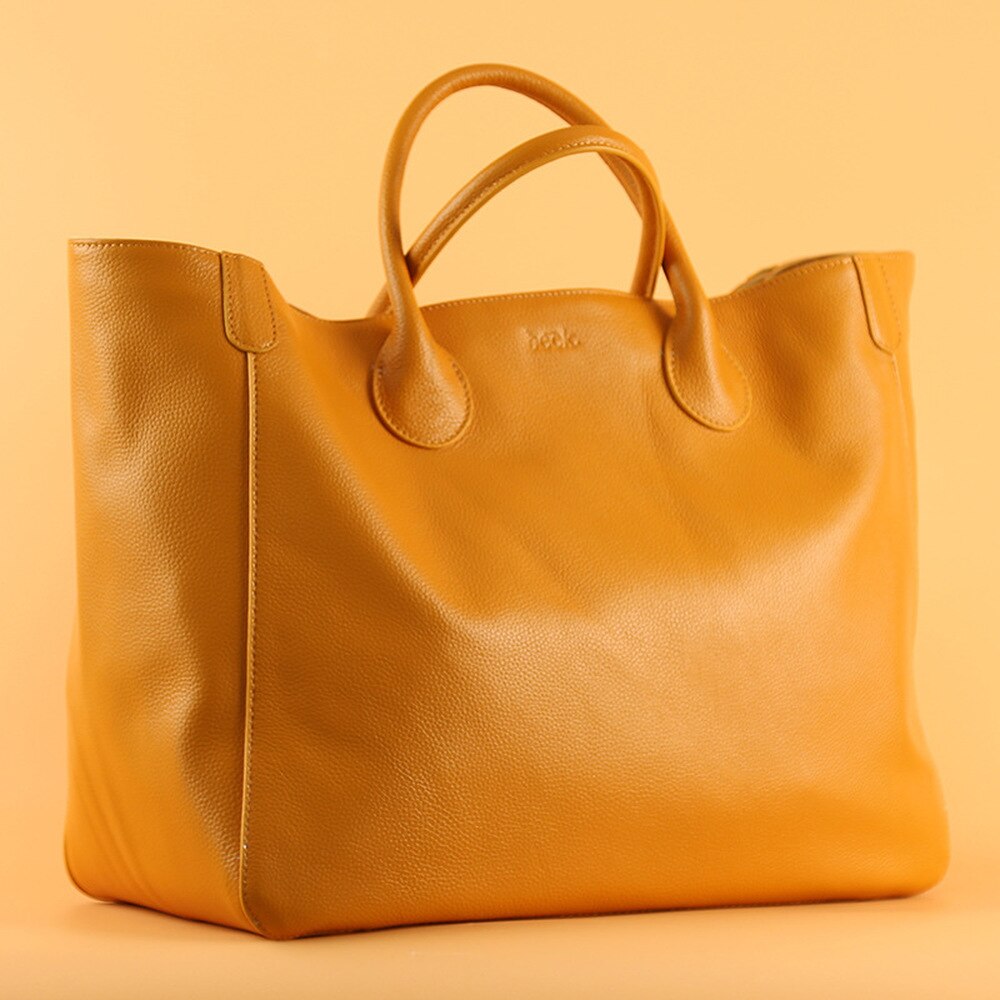 Oversize Tote Bag Made of Genuine Leather