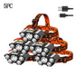 5 Led Super Bright Head-Mounted Flashlight USB Built-in Rechargeable Battery Good for Nighttime Hiking and Cave Exploring