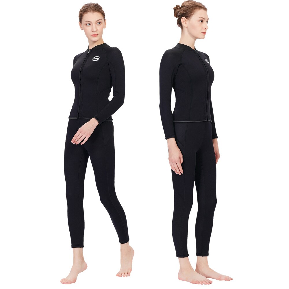 Womens Pro Wetsuit Cold-Proof, 3mm Neoprene, Top and Pants Sold Separately, Perfect for Wading, Swimming, Surfing, Snorkeling