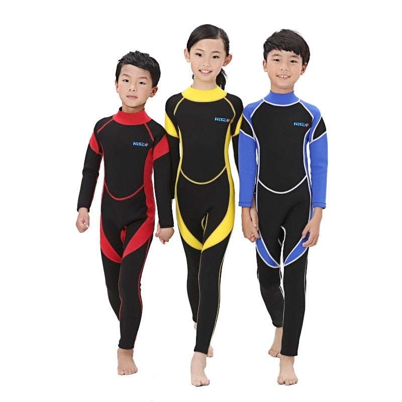 2.5MM Neoprene Wetsuit for Kids, Perfect for Wading, Swimming, Surfing, Snorkeling