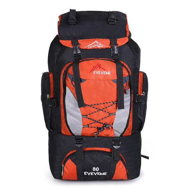 Mens 80 Liter, Large, Water-resistant Backpack for Climbing, Hiking, Camping and Mountaineering