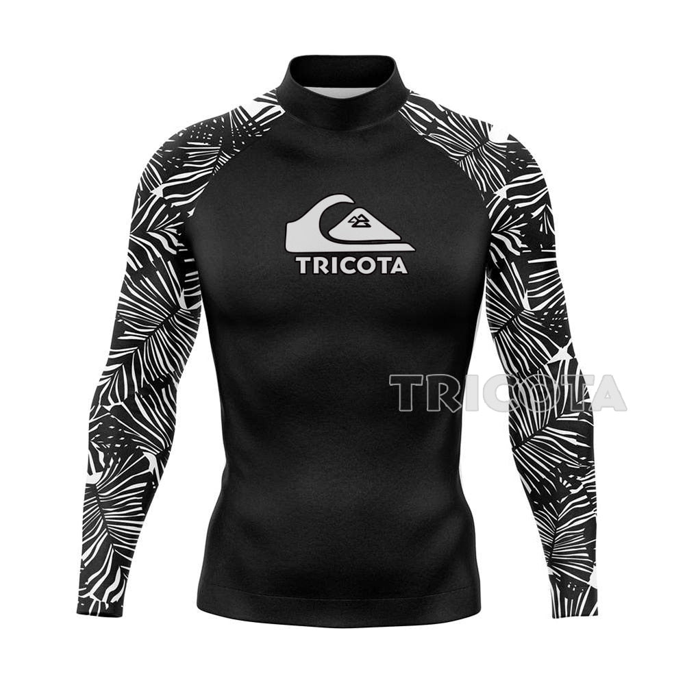 Surfing or Swimming Long-sleeve Rash Guard, Swimwear for Men, UV Protection