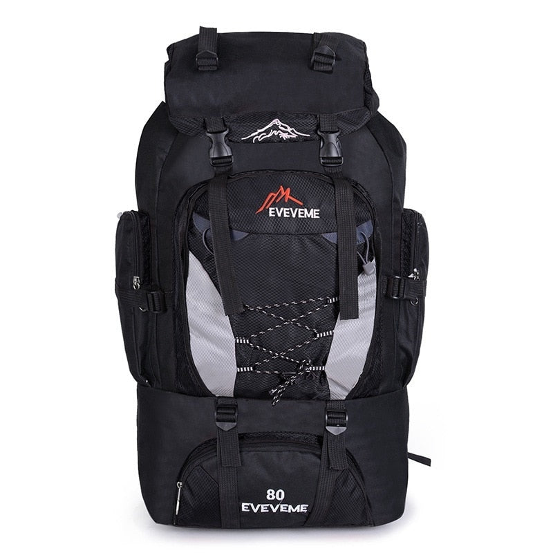 Mens 80 Liter, Large, Water-resistant Backpack for Climbing, Hiking, Camping and Mountaineering